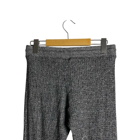 American Eagle Women's Gray Ribbed Lounge Jogger Pant - Picture 7 of 8